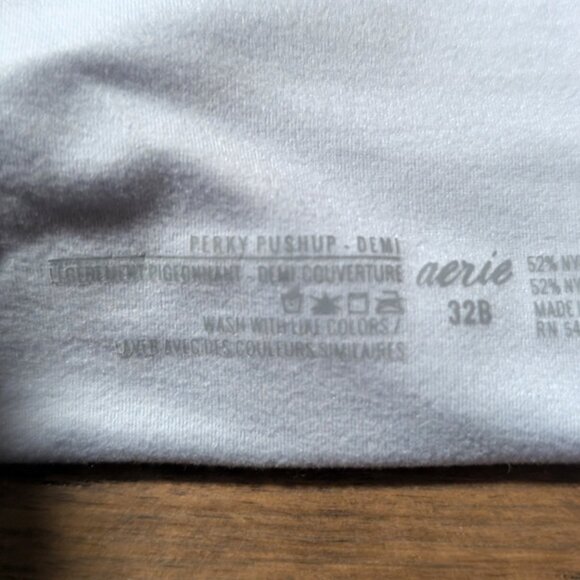 New aerie Perky Push Up demi bra blue size 32B - Picture 10 of 12
